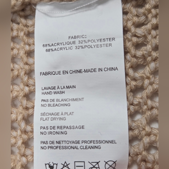 Lili Sidonio Flower Crochet Cardigan Beige S/M - Picture 6 of 8